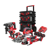 Milwaukee M18 FPP8E-553P Battery Power Pack 8-Piece 18V 5.5Ah in PACKOUT Trolley (Milwaukee Tool Set)
